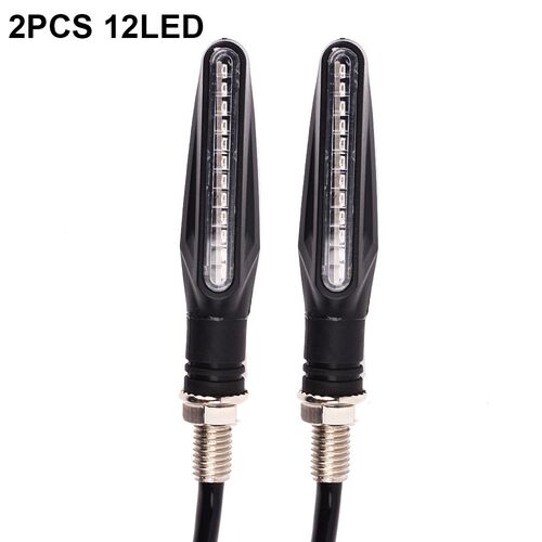 4PCS Motorcycle 12 LED Turn Signals Blinker Tail Flowing Lig
