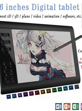 10*6'' Graphics Drawing Digital Tablet Pen Display 233 Point