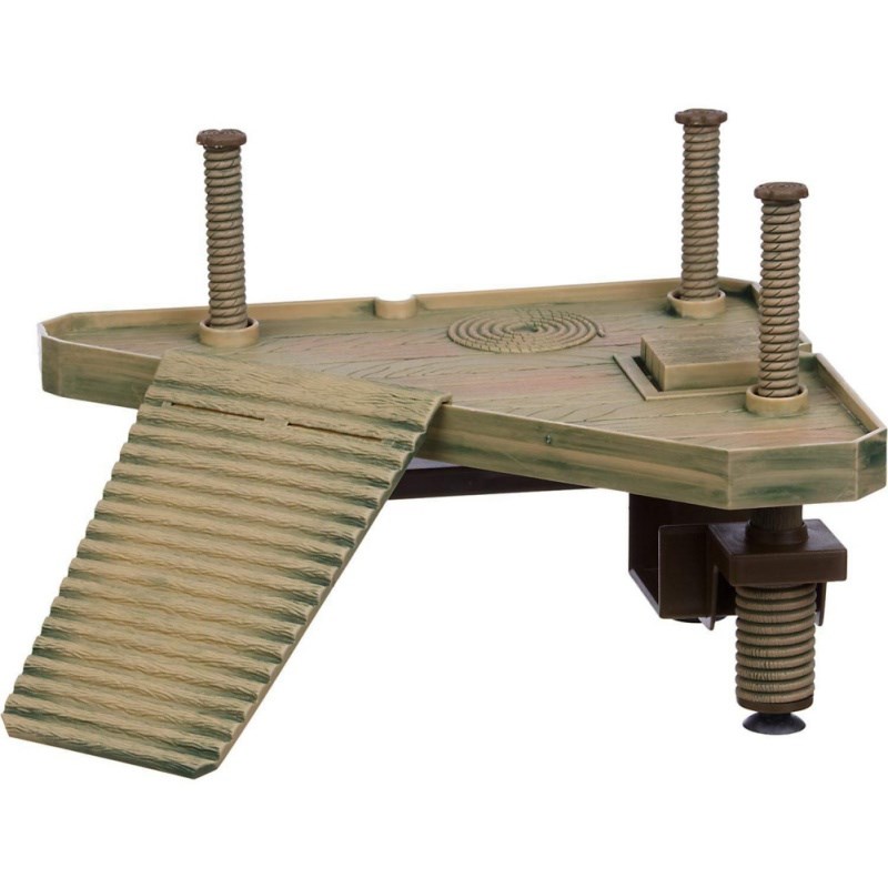Reptile Large Turtle Square Pier Platform With Ramp Ladder