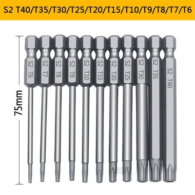 Magnetic Security Torx Screwdriver Bit Set 1/4 Hex Driver Bi