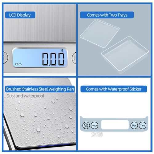 AIRMSEN Kitchen Scale Precise Digital Electronic Scale Pocke