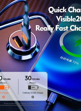 Licheers Car Charger USB 5A Phone Fast Charging 2 Port 12-24