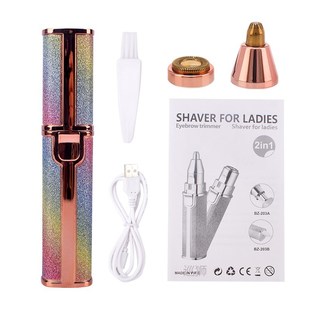 2 in 1 Electric Eyebrow Trimmer Makeup Painless Eye Brow Epi