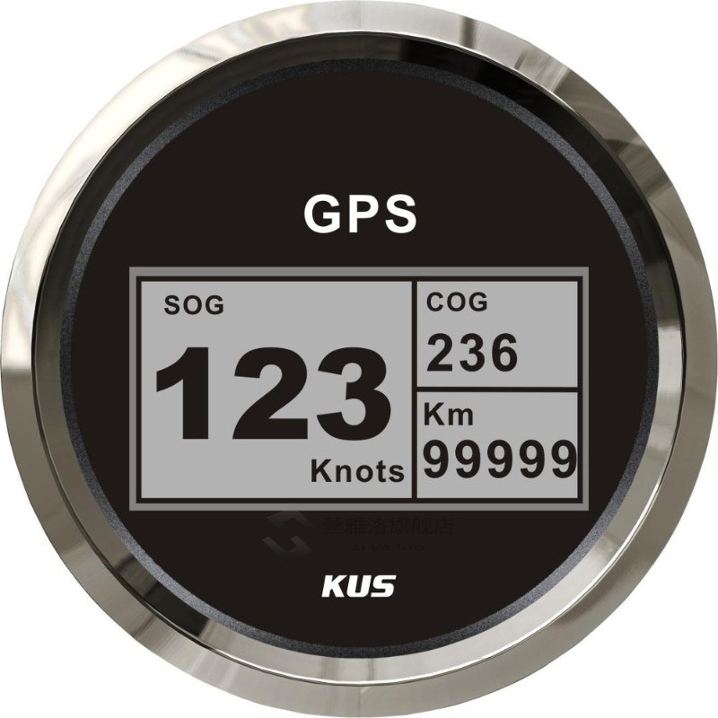 KS 85mm Marine Boat LCD Digital GPS Speedometer Odometer SOG
