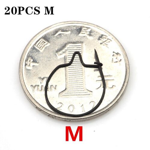 20PCS New Carp Fishing Maggot Clip Fishing Bait Ring Hooks B