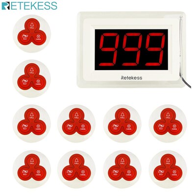 T114 Restaurant Pager Wireless Calling System Host Display+1