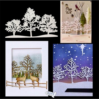 Trees Metal Cutting Dies Stencil Scrapbooking Album Stamp Pa