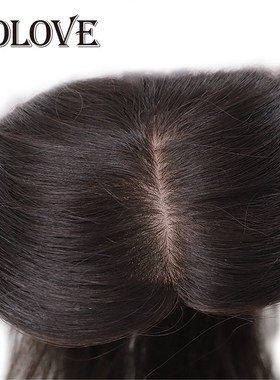 Straight Silk Base Hair Topper Human Hair Toupee for Wo Pure