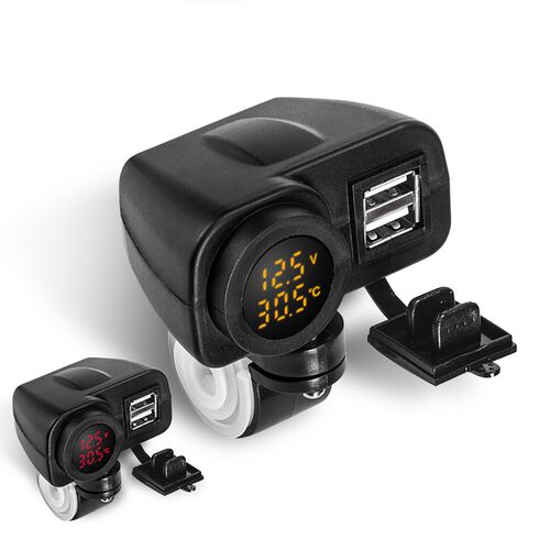 Motorcycle Phone Charger 2*2.1A Dual USB Port 12V Charger Vo