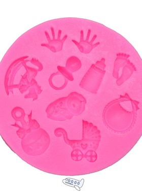 Baby Shower Party stroller hand bottle Trojan Shape 3D fonda