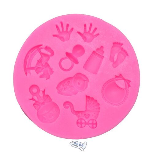 Baby Shower Party stroller hand bottle Trojan Shape 3D fonda