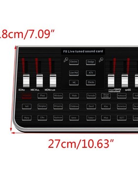 1 Set F8 Live Sound Card English Version 6 Modes Voice Mixer