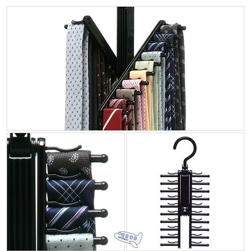 Multifuction Storage Rack Tie Belt Organizer Rotating Ties H