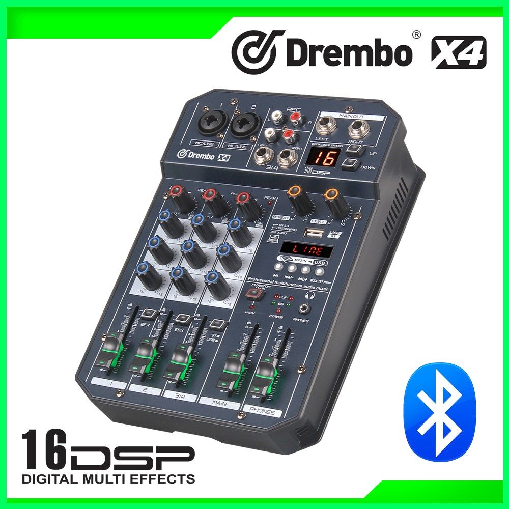 professional X4/6channel Protable digital audio mixer consol