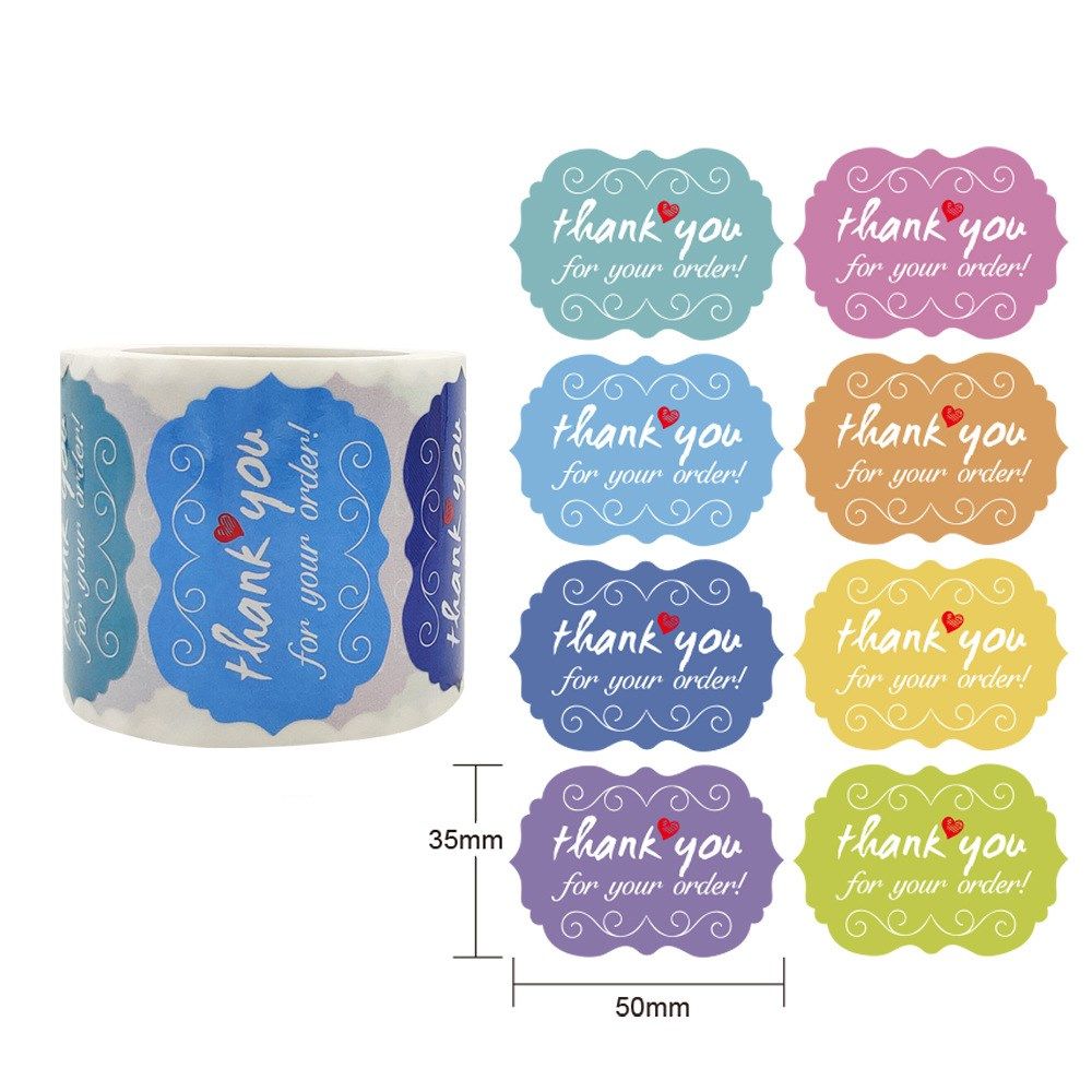 250pcs thank you for your order stickers for gift thank you