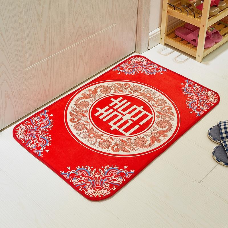 Bridal chamber wedding decoration mat bedroom door mat