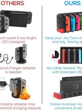 Switch Joy Con Controller Charger Dock Stand Station Holder