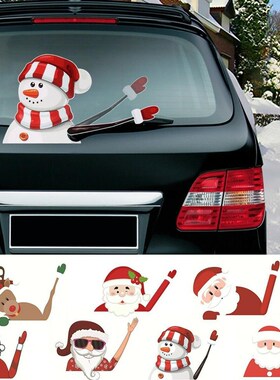 Car Accessories Christmas Car Stickers Decor DIY Auto Windsh