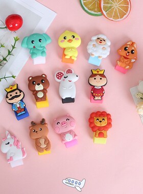 Cute Cartoon Protector Silicone Food Holder Charging Cable M
