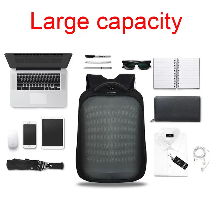 WaterProof Led Backpack with Screen Display Wifi Remote Cont