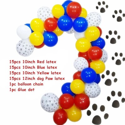 75pcs Pets Dog Paw Latex Balloons Dog bones Animal Theme Par