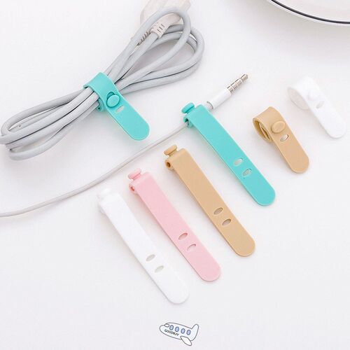 4Pcs Universal Line Storage Clip Desk Organizer Winder Porta