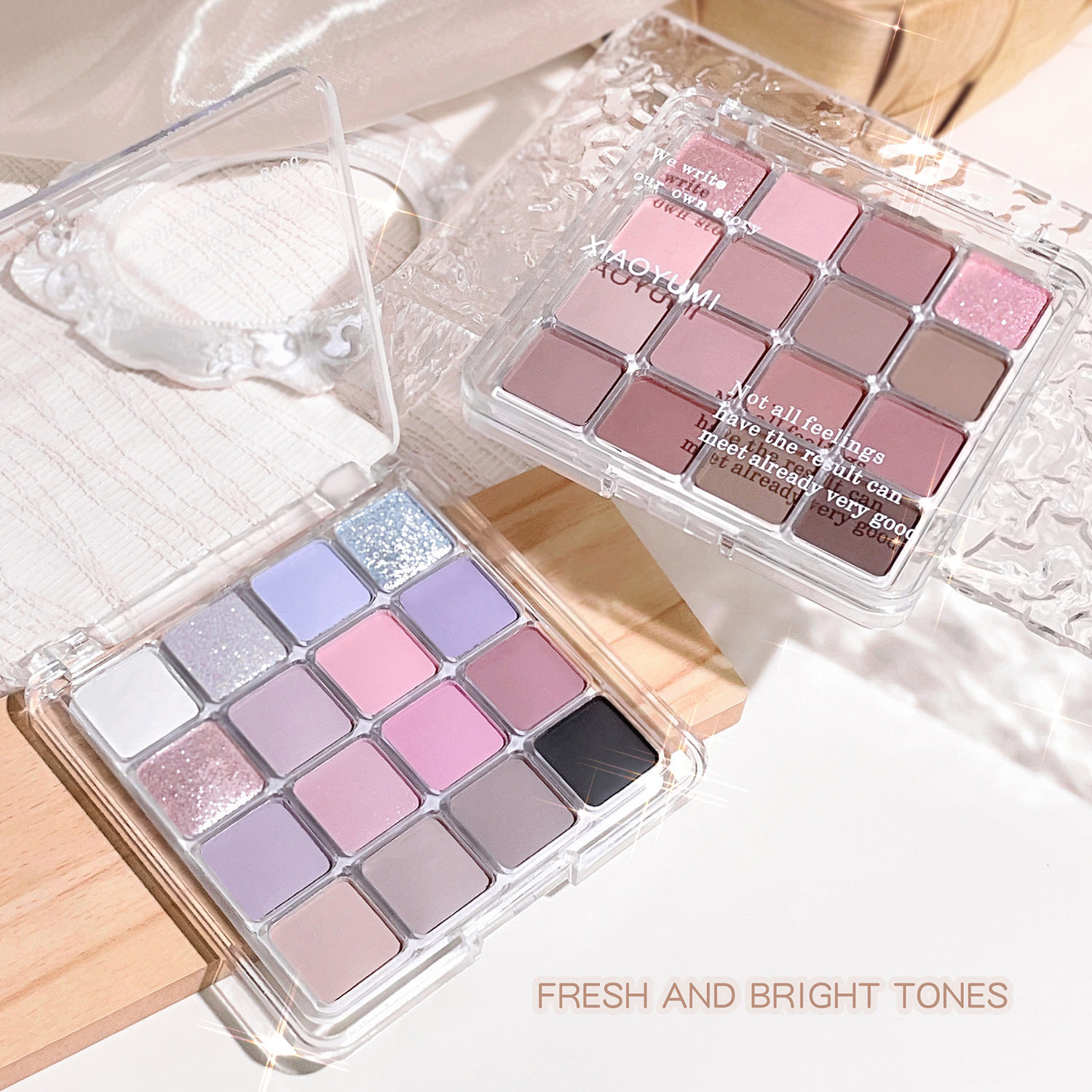 新款推荐16色落日魔法眼影盘哑光珠光大地色学生低饱和温柔日常欲