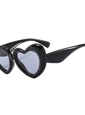 日本portney bell新款心形太阳镜 欧美时尚充气款泡芙爱心甜美