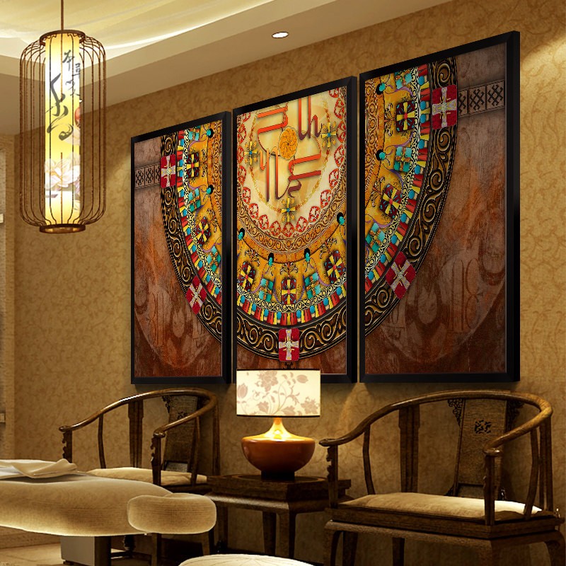 客厅餐厅沙发背景墙新中式西藏藏现代装饰画