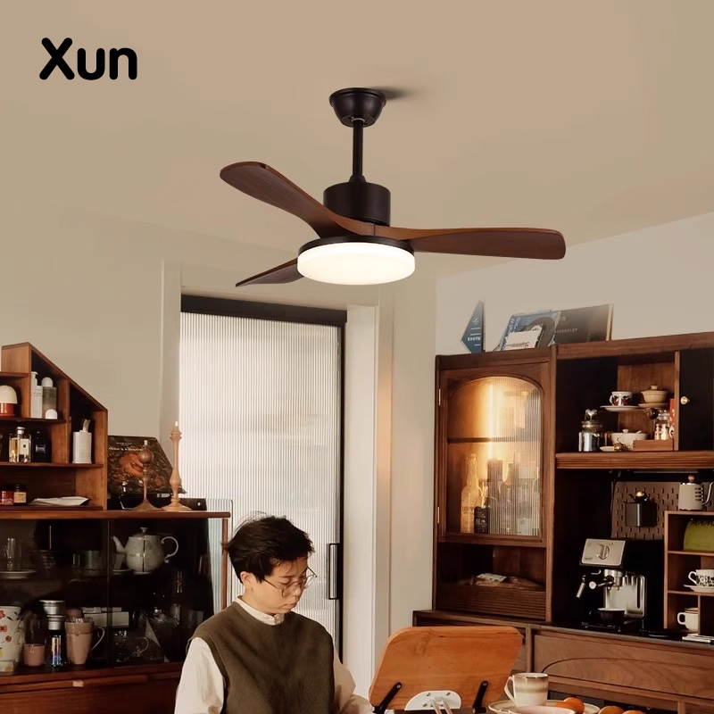 中古风扇灯实木叶吊扇灯法式南洋