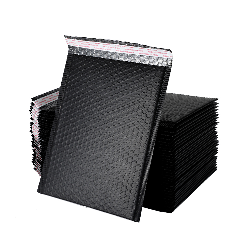 气泡袋快递黑色哑k光服装包装袋加厚白色大号防震共挤膜气泡信i.