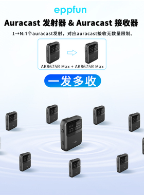 无线Bradcast广播音频发射接收器一发多收领夹式内置麦克风