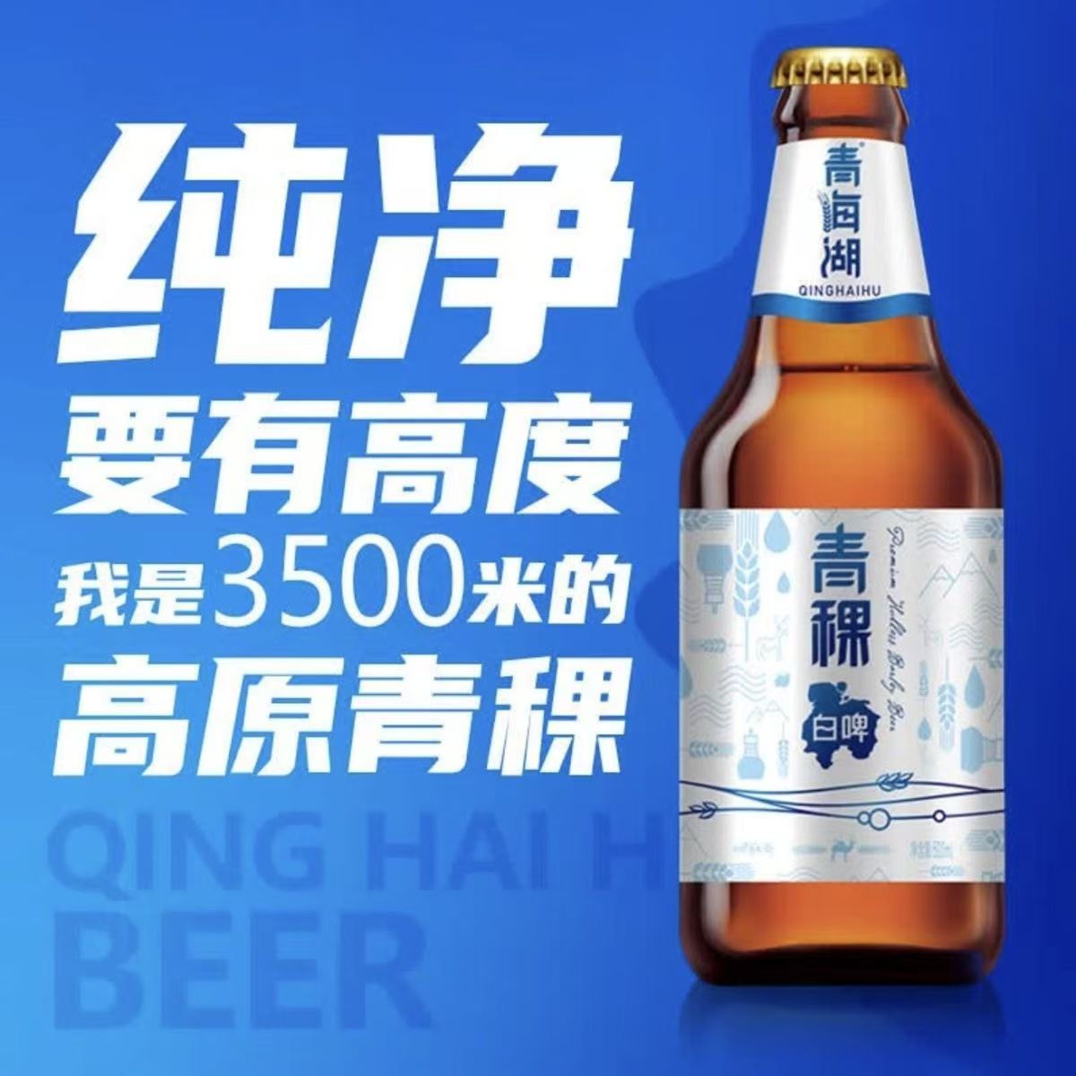 青海湖高原青稞啤酒小麦白啤酒