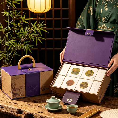 月饼礼盒高端大气上档次468粒装中式古风双层定制空盒点心包装盒