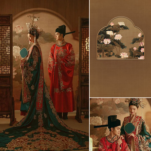 秀禾东方宋制汉服审美古风画卷拍照影棚室内艺术个人写真细腻雅致古韵之美影楼婚纱摄影帆布端庄大方MH 0830