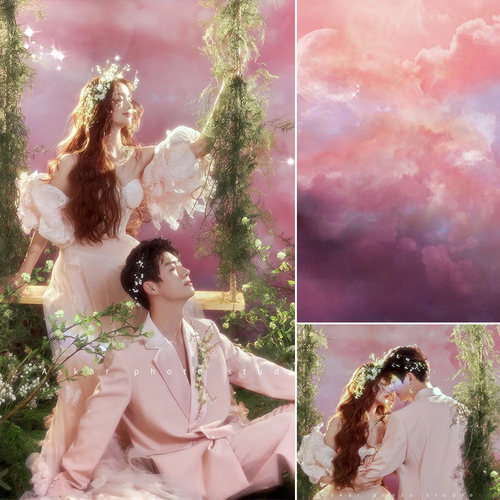 油画背景布婚纱摄影帆布