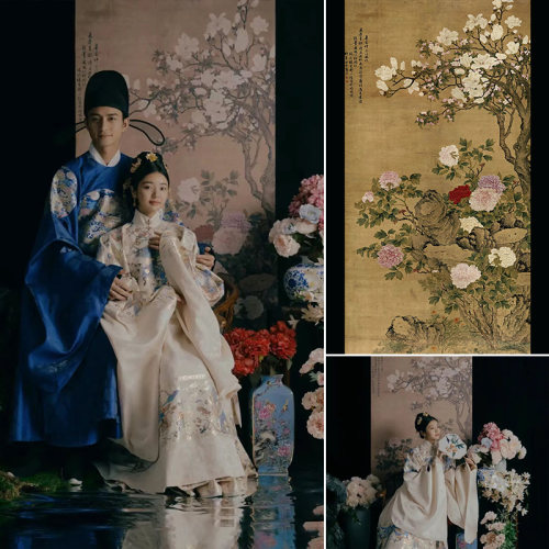 古典古风影楼摄影背景拍摄