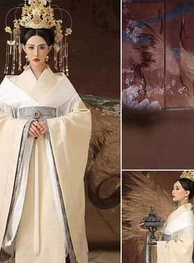 永遇乐古风摄影油画背景布影楼拍照中式汉服女王造型拍照道具个人艺术写真背景简约风格肖像油画布