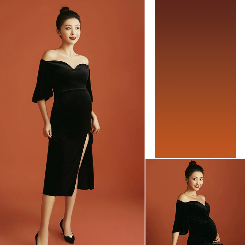 深色系渐变背景布孕妇照拍照道具室内摄影背景布油画布现代简约影楼