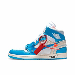 Air Jordan 1 板鞋 运动高帮/off-white联名/北卡蓝 AQ0818-148