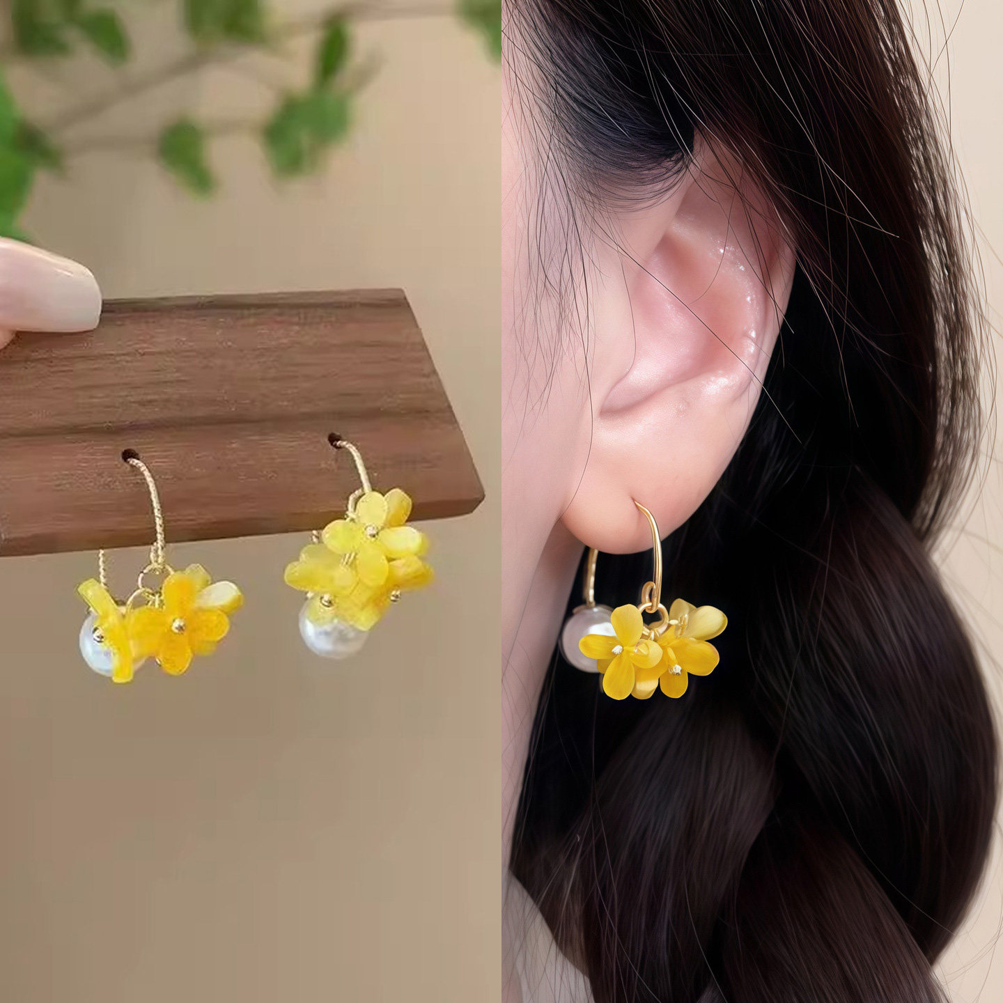 超仙桂花流苏耳环女甜美温柔