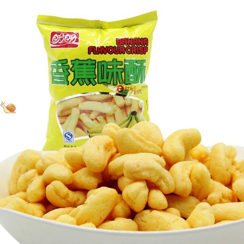 新日期盼盼香蕉味酥105g10包休闲儿童怀旧经典零食膨化食品饼