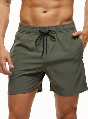 Men's Stretch Swim Trunks Quick Dry Beach Shorts男士沙滩裤