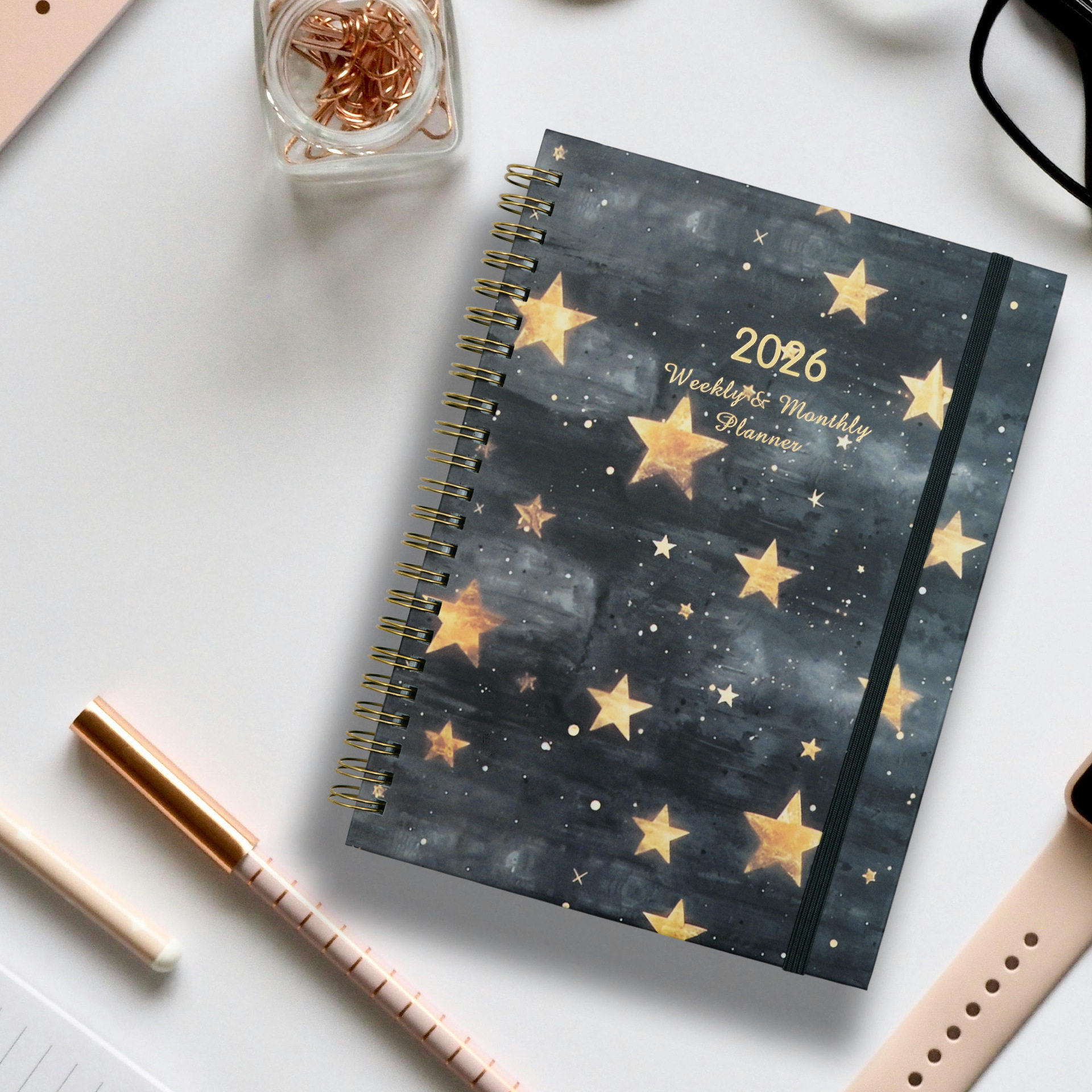 calendar daily weekly planner日程本绑带周计划本线圈