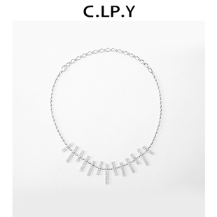 气质个性 C.LP.Y鱼骨流苏项链徐艺洋郑乃馨同款 小众设计项圈 3折