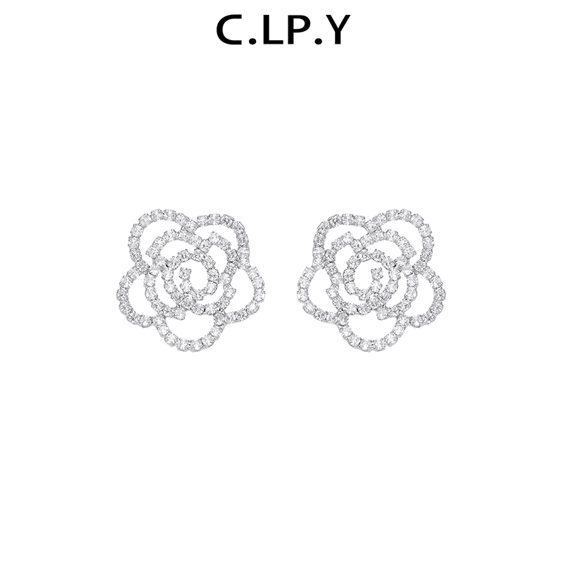 C.LP.Y镂空花朵小耳环