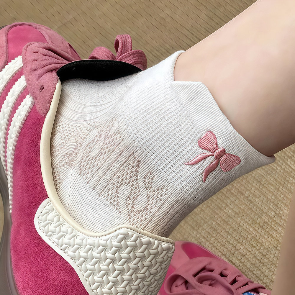 蝴蝶结袜子女可爱日系芭蕾风短袜