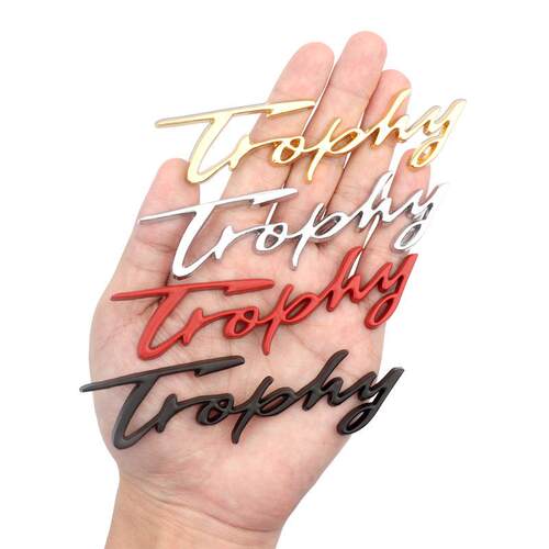 18款新名爵MG6个性纪念车贴 Trophy英文字母车标金属车身侧标装饰