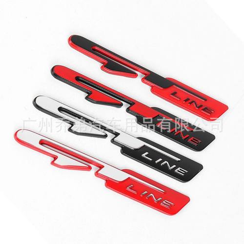 适用于现代起亚GT-LINE车标改装贴KX5K3K4K5领动智跑金属后尾车贴