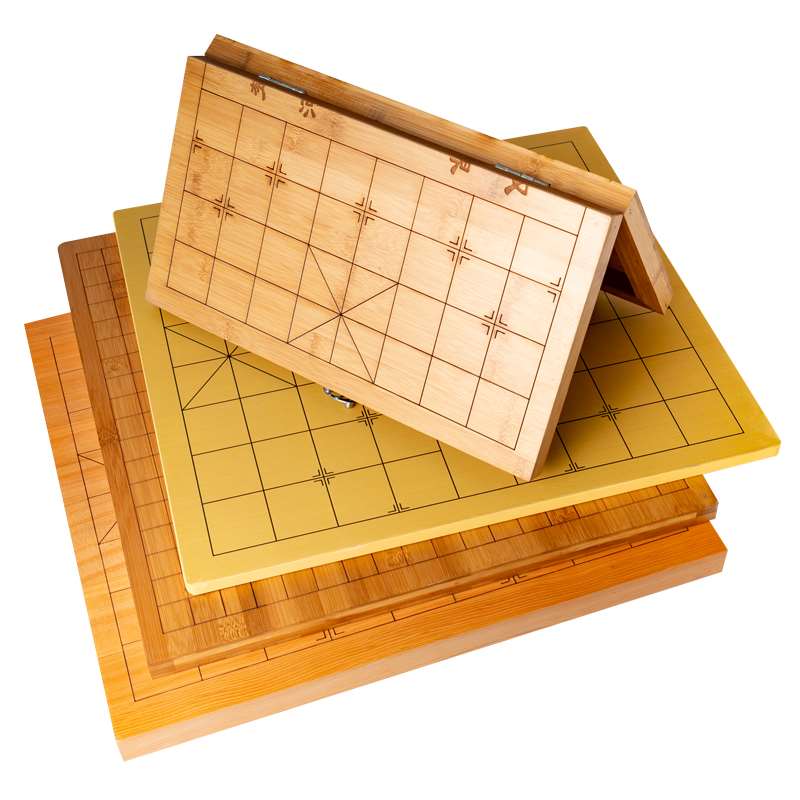 双面两用棋盘围棋象棋盘19路13路木质盘楠竹盘新榧木单面折叠棋盘